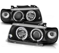 Faro Angel Eyes Adatto A per VW Polo 6N Anno Fab. 94-99 Nero