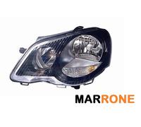 FARO ANT SX PER VOLKSWAGEN POLO 05/05 AL 07/09 H7 H1 PARABOLA NERA C/MOT ELETTR