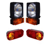 Faro Anteriore 12V Per Escavatore JCB 2CX 3CX 4CX 700/50018 Con Luce Posteriore