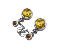 Faro anteriore ausiliario per moto, stile vintage, con morsetti per forcella da 33-43 mm, per Harley Sportster, Chopper, Bobber, Cruiser, Touring, Cafe Racer