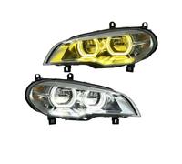 Faro Anteriore Auto Per BMW Per X5 E70 2007-2013 Con Angel Eyes Design Bicolore E Luci Di Marcia Diurna A LED Gruppo Ottico Per Modelli Gruppo Ottico Anteriore