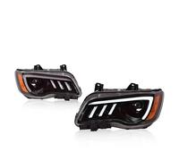 Faro anteriore Compatibile Con Chrysler Per 300C 2011 2012 2013 2014 2015 2016 2017 Aggiornamento Modificato DRL Indicatore Di Direzione Dinamico Accessori Per Fari Anteriori 2 Pezzi