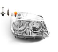 Faro Anteriore Compatibile Con Fiat Doblo 119 223 10/05- Destro Con Lampadina