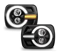 Faro anteriore Compatibile Con Jeep Per Wrangler YJ 1987-1995 Per Cherokee XJ 1984-2001 H6014 Fari Accessori Auto Lampada 2 Pezzi 7X6 5X7