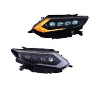 Faro anteriore Compatibile Con Nissan Per X-Trail 2017 2018 2019 2020 Fari Anteriori DRL Indicatori Direzione Abbaglianti Angel Eye Proiettore Lente 2 Pezzi Testa