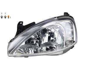 Faro Anteriore Compatibile Con Opel Corsa C 09/2000-06/03 Sinistro Con Lampadina