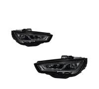 Faro anteriore Compatibile Con Per A3 2013 2014 2015 2016 A S3 RS3 Style Aggiornamento Gruppo Ottico Kit Accessori Lenti Proiettore 2 Pezzi(Halogen)