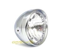 Faro anteriore cromato CRUISER Omologato custom cafe racer vintage