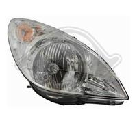 Faro anteriore dx i20 09-07/12 cromato DEPO H4 con motor reg el