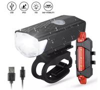 Faro anteriore E Posteriore Stop USB ricaricabile LED per bicicletta Luce