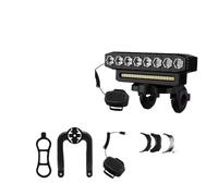 Faro Anteriore Fanale Anteriore Luce Anteriore Per Bicicletta A 5/8 LED Ricaricabile Tramite USB Clacson 130 DB 6 Modalità Campanello Spotlight(8 LED - 20 SMD)