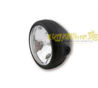 Faro anteriore Highsider alogeno nero opaco acciaio attacco laterale Omologato