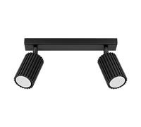 FARO ANTERIORE IN CARBONIO 2 GU10 NERO ALU SOLLUX SL.1580