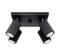 FARO ANTERIORE IN CARBONIO 4 GU10 NERO ALU SOLLUX SL.1583
