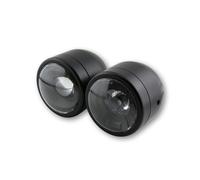 HIGHSIDER smart Faro Doppio LED Nero Montaggio Laterale, Omologato E (1pz), nero