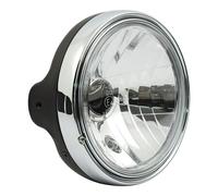 Faro anteriore moto da 7" stile ltd montaggio laterale lente trasparente nero