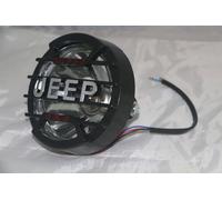 Faro anteriore nero lucido Super Jeep con griglia Ø 160mm