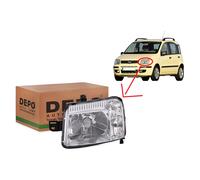 Faro Anteriore Per FIAT Panda II 169 Depo 36450 Sinistro H4 Con Lampeggiatore