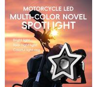 Faro Anteriore Per Moto A LED Forma Di Stella Sette Colori Spotlight