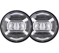 Faro Anteriore per Motocicletta per Fat Boy FLSTF dal 2000 al 2017 fari Anteriori per Motocicletta da 7 Pollici Rotondi luci diurne ausiliarie fendinebbia