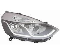 Faro Anteriore per Renault Clio 2012-2016 Parabola Nera Bordo Cromato Destro