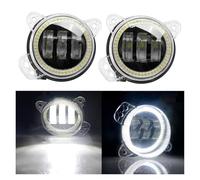 Faro Anteriore Per VW Per Caravelle T5 2003 2004 2005 2006 2007 2008 2009 2 X Auto 9006 LED Luce Nebbia Dell'occhio Angelo Giorno Per Corsa E Jogging Lampada DRL Fari(White and White)