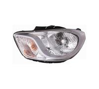 Proiettore Sinistro H4 Elettrico Cromato Per Hyundai I10 (pa) 2010-2013 Sinistro