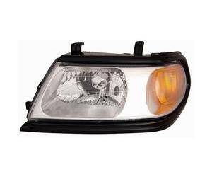 Faro anteriore sinistro per mitsubishi pajero sport 1999 in poi cornice nera