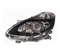 Faro anteriore sinistro per renault clio 2009 al 2012 nero con lente alogeno