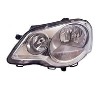 Faro anteriore sinistro per vw polo 2005 al 2009 cromato impianto hella