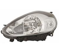 Proiettore Sinistro H4 Elettrico Cromato Per FIAT PUNTO EVO Dal 2009 Al 2012