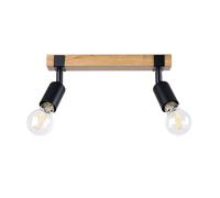 FARO ANTERIORE ZUCA 2 E27 NERO LEGNO SOLLUX SL.1296