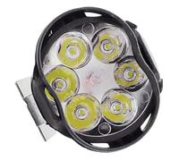 Faro Antinebbia LED per Veicoli a Due Ruote e Bici Elettrica 12v 30w 3000lm | Installazione Rapida, Supporto Incluso, Plastico Nero, Ip64, per Visibilità in Nebbia su Atv