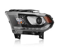 Faro Assemblaggio Compatibile Con Dodge Per Durango 2014 2015 2016 2017 2018 2019 2020 Auto H-ID Fari Alogeni Montaggio DRL Indicatori Di Direzione Di Guida Larghezza Lampada(Black,Left)