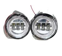 Faro Assemblaggio Per Hummer H2 2003-2009 Fendinebbia anteriore passante per auto con bianco per DRL Halo Ring per Angel Eyes 2x a Led Fari Anteriori Auto(Chrome)