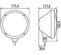 Faro ausiliario a lunga distanza Sx avvitato 1F3 010 119-011 HELLA