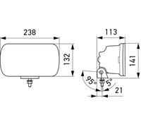 HELLA 1FE 016 773-001 LED-Faro di profondità, Jumbo LED, 12/24V
