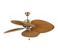 Faro CUBA L Ventilatore da soffito oro vecchio - bianco acciaio 33352B