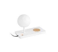 Faro Barcelona 01007A - NIKO GLASS Lampada da tavolo bianca