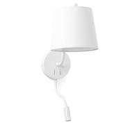 Faro Barcelona 29329 - BERNI Lampada da parete bianca con lettore LED
