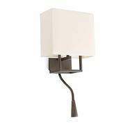 Faro Barcelona Lampada da parete VESPER 29983 marrone e beige con lettore LED