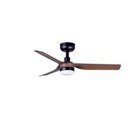 FARO BARCELONA 33823-1TW - MINI PUNT S LED Ventilatore nero/legno scuro DC