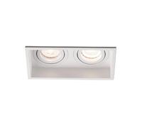 Faro Barcelona 40126 - HYDE SQ 2L Lampada incasso bianca quadrata regolabile