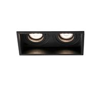 Faro Barcelona 40127 - HYDE SQ 2L Lampada incasso nero quadrata regolabile