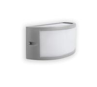 FARO BARCELONA Applique da esterno Negus, grigio, alluminio, plastica, E27 FARO BARCELONA