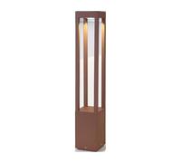 FARO BARCELONA Lampione a LED Agra, marrone ruggine, alluminio/vetro, altezza 65 cm FARO BARCELONA