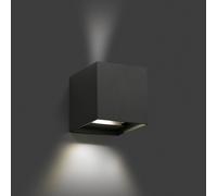 FARO BARCELONA Applique da esterni a LED Olan, grigia scura FARO BARCELONA