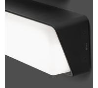 FARO BARCELONA Applique da esterni LED Metà, antracite, vetro, alluminio 71537