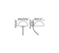 FARO BARCELONA Applique Dominica, lampada a LED da lettura, nero opaco, acciaio FARO BARCELONA