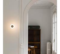 FARO BARCELONA Applique LED Moy in oro con paralume di vetro 40090